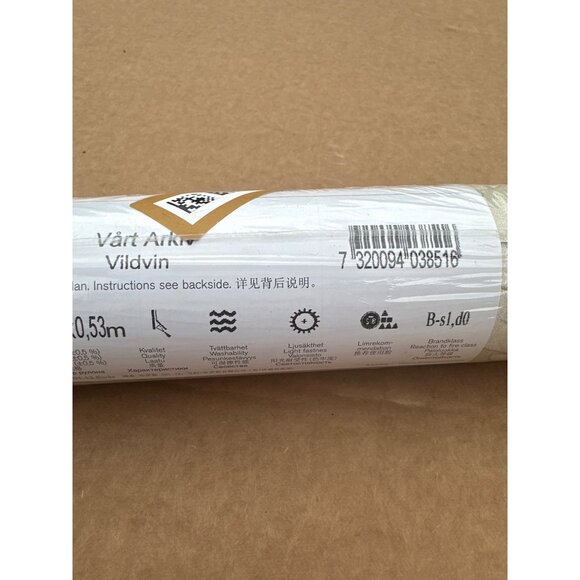 New Boråstapeter Vildvin Wallpaper Roll Stone Beige Leaf Neutral Retail $264 - Picture 6 of 12